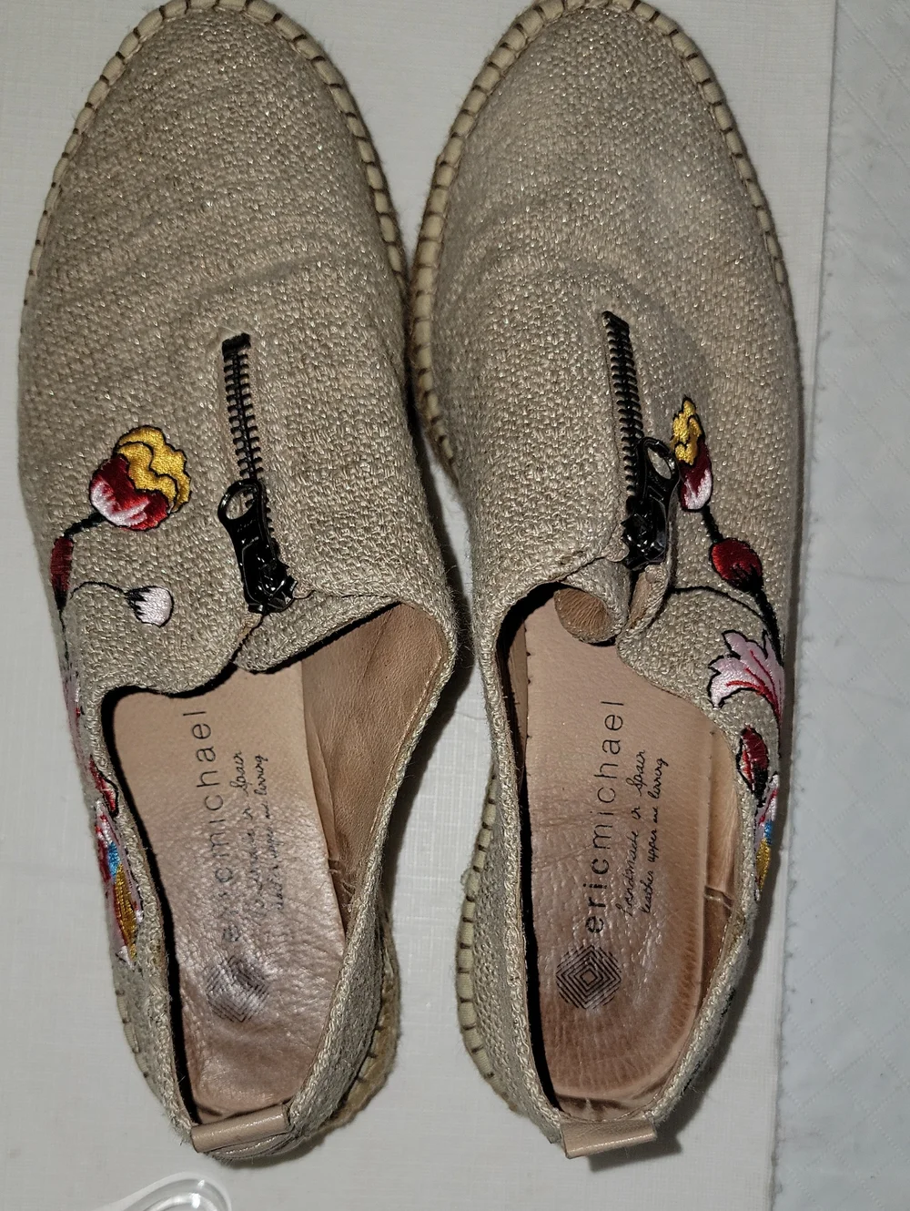 Eric Michael Embroidered Espadrilles sz40